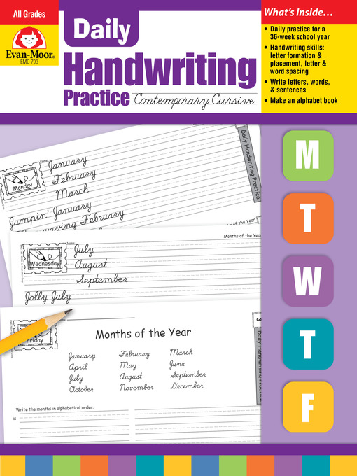 Cover image for Contemporary Cursive, Grades K-6